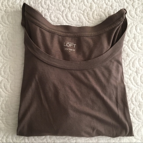 LOFT Tops - Loft Mocha Brown Long Sleeve Shirt